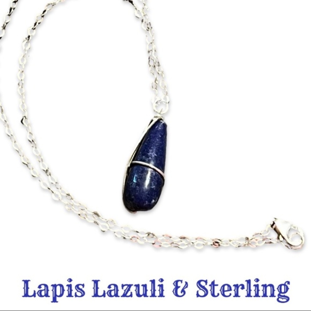 925 Vintage Lapis Lazuli Necklace
